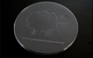 Tapa transparente para bote metálico grande