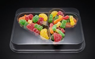 Envase para gominolas con forma de 4