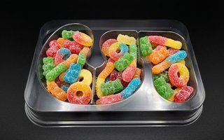 Envase para gominolas con forma de 5