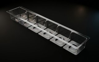 Bandeja transparente para 6 bombones