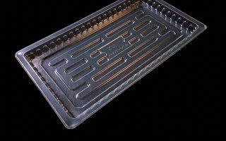 Bandeja transparente para alimentación