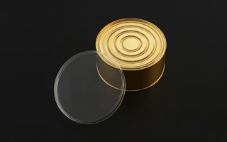 Tapa transparente para lata grande