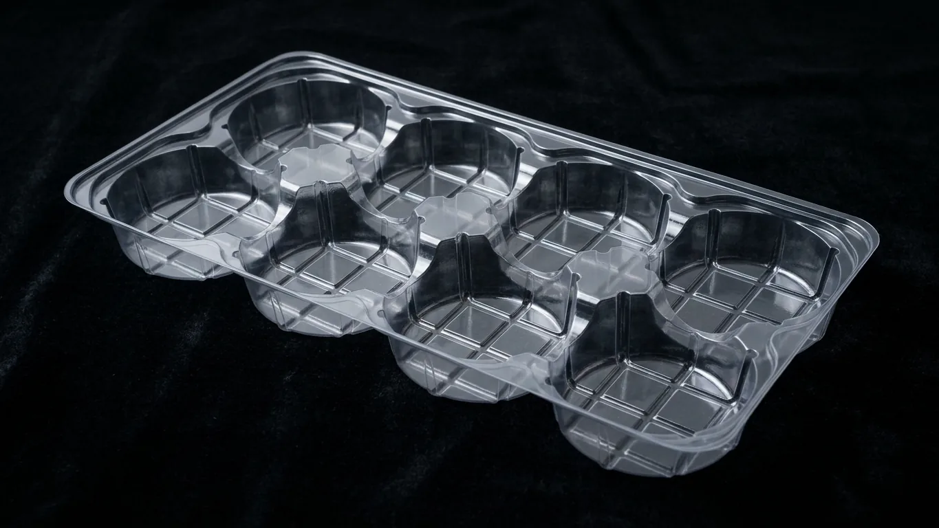 Bandeja transparente para alimentación