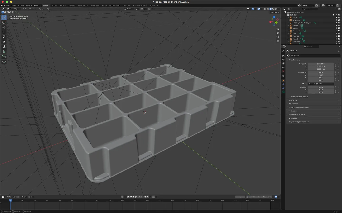 Preparando escena para el renderizado